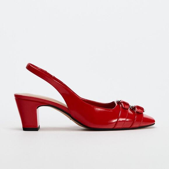 ZARA Faux Patent Leather Slingbacks NWT LAST ONE!!! - Picture 15 of 16